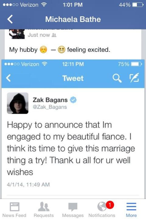   Zak Bagans gibt seine Hochzeit in einem Tweet bekannt